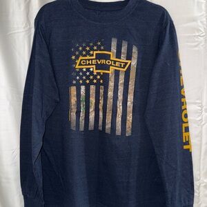 Realtree Blue and Yellow Long Sleeve Tees